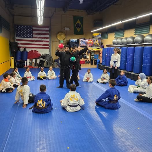 Is Your Child students practicing drills during class at Makoto Jiu Jitsu Centers in Deer Park