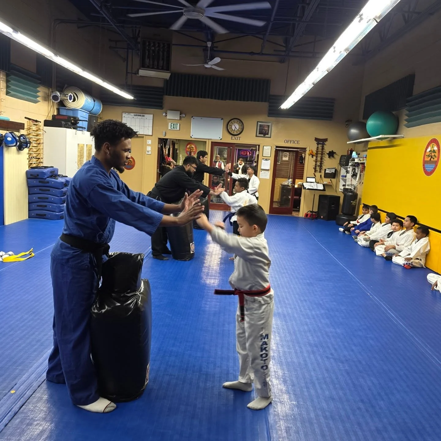 An instructor leading a Is Your Child class at Makoto Jiu Jitsu Centers in Deer Park