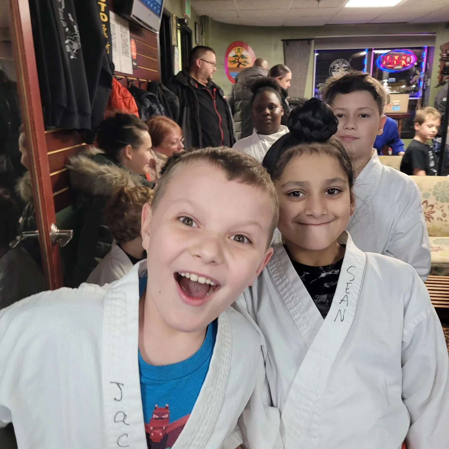 Is Your Preschooler students practicing drills during class at Makoto Jiu Jitsu Centers in Deer Park
